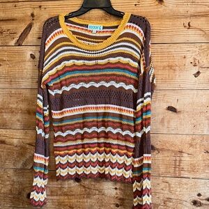 Rockin C Multicolor Striped Sweater